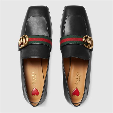 Gucci leather loafers women